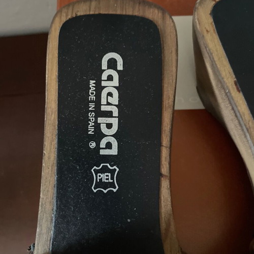 Wooden black sandals like new, size 37