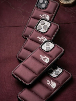 Θήκη iPhone The North Face Puffer Burgundy Edition καινούργια