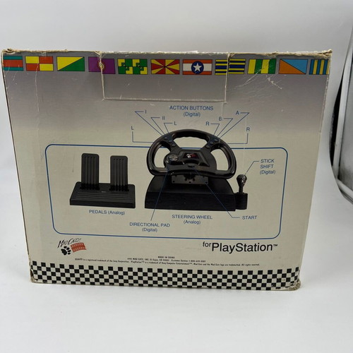Mad Catz Analog Steering Wheel and Pedals used for Playstation 1