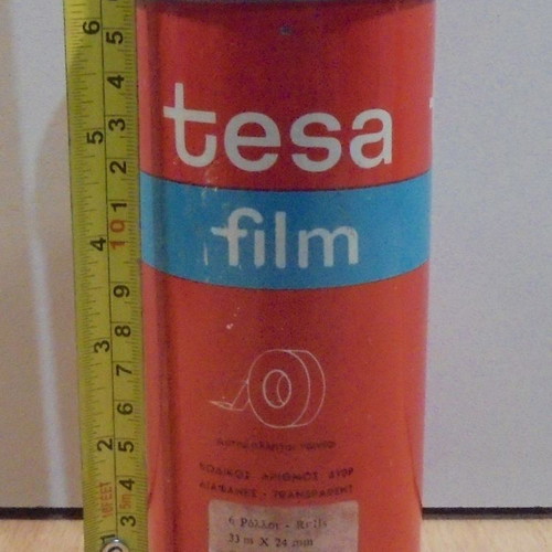 Tesa Film old promotional tin tape box used