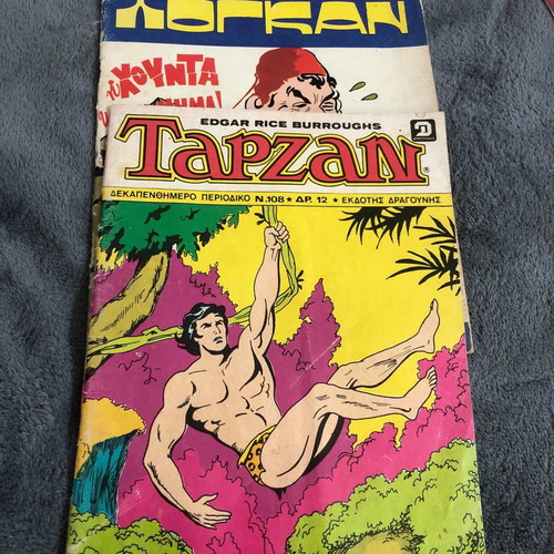 Tarzan and Johnny Logan comics used, pack of 2