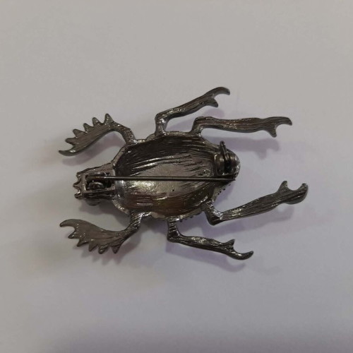 Beetle brooch like new, blue and silver