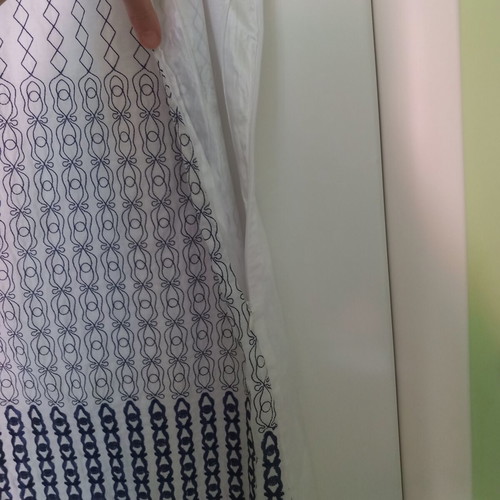 Summer dress Sweet Miss XL like new, white and blue linen