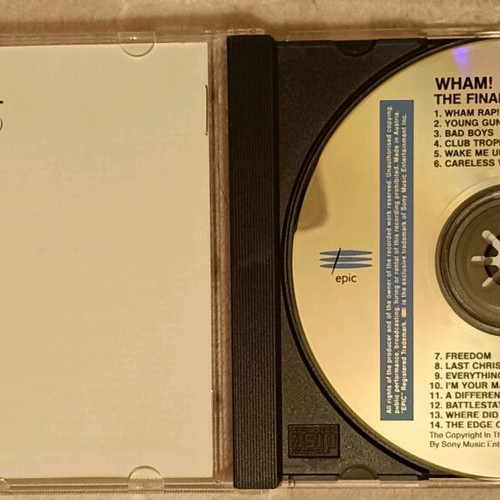 Wham! The Final CD compilation like new, pop