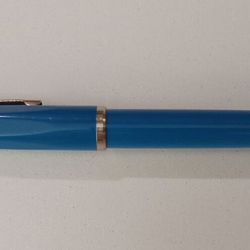 Blue/sea blue pen used, 13.7 cm length
