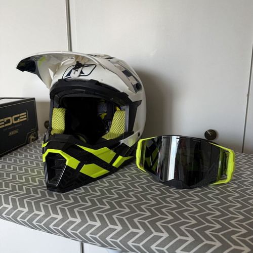 Klim Off-Road Koroyd F5 Vivid Blue Helmet Medium 56-57 with Klim Edge Goggle