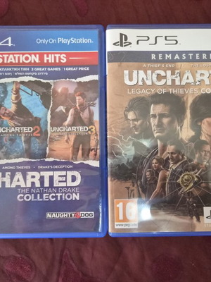 Uncharted Collection and Uncharted Legacy of Thieves PS5 games like new, bundle