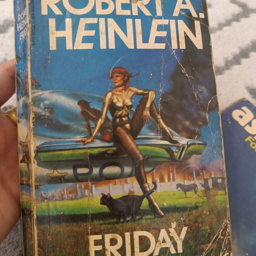 Asimov Foundation and Robert A. Heinlein Friday books used, old editions