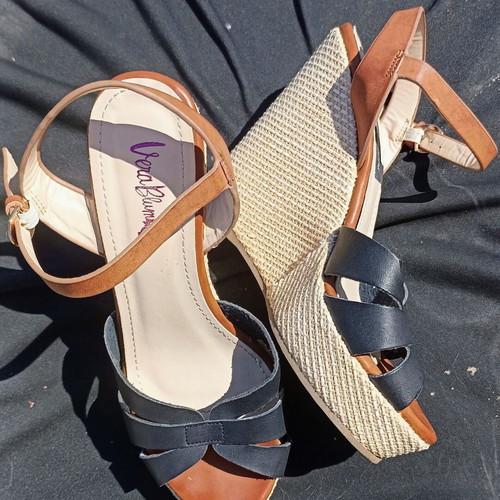 Platform sandals size 36 black used with 12cm heel