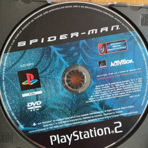 Spider-Man PS2 used, 1 disk only