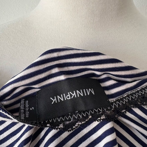 Minkpink crop top like new, striped with lace details