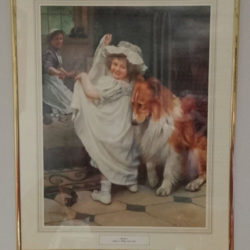Framed Bathime print by Arthur John Elsley like new