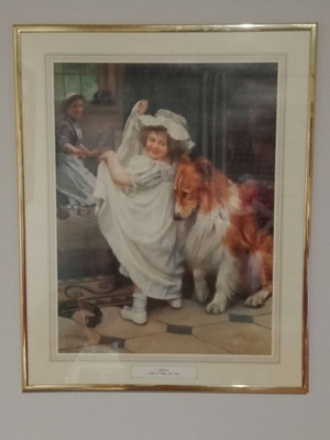 Framed Bathime print by Arthur John Elsley like new