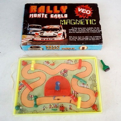 Rally Monte Carlo Magnetic Toy 70's vintage made in Greece new