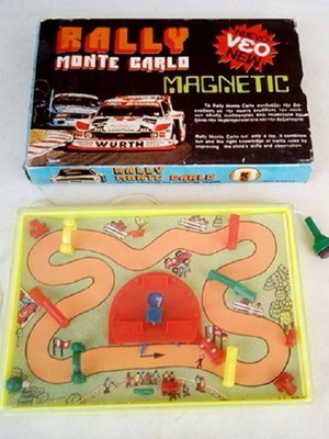 Rally Monte Carlo Magnetic Toy 70's vintage made in Greece new