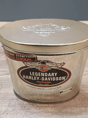 Harley Davidson tin box used, collectible metal packaging