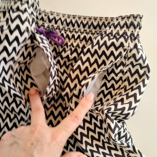 PCP Clothing men's swim shorts size L like new, black and white