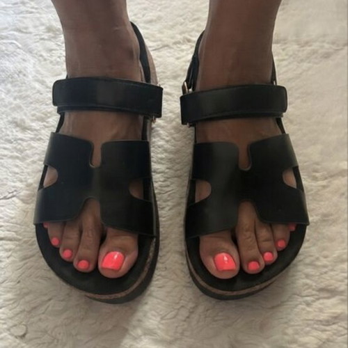Macarena España Flatform sandals, black, size 39