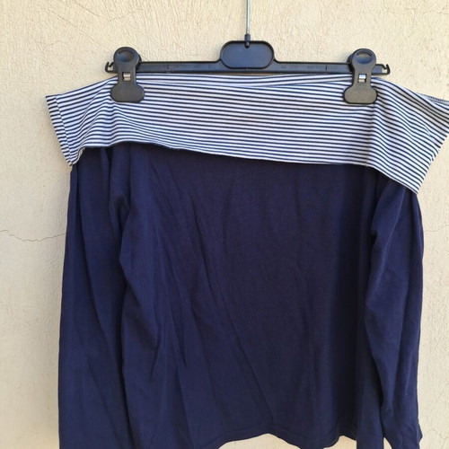 Women's blouse used, striped style, blue color