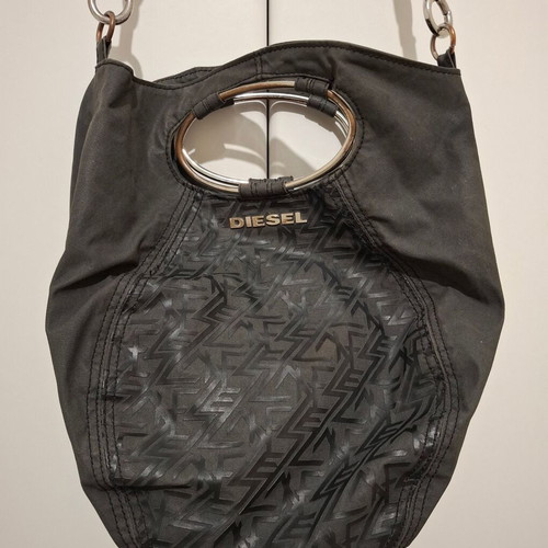 Diesel women's large shopper bag used, black, vintage 1990s