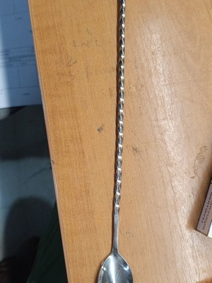 Barspoon stainless steel 30cm silver