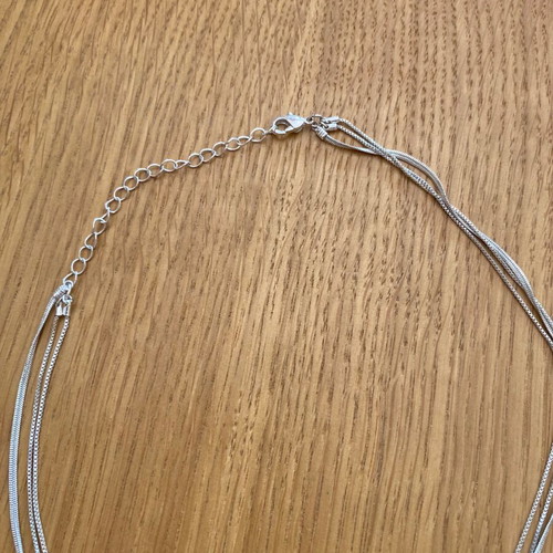 Triple silver necklace