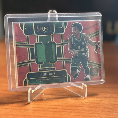 25-26 Panini EuroLeague Select TJ Shorts Patch card /55 Panathinaikos