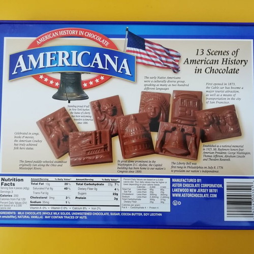Americana metal chocolate box like new
