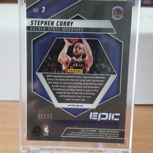 Panini NBA Mosaic 2024-25 Epic Performers Stephen Curry Colourmatch like new
