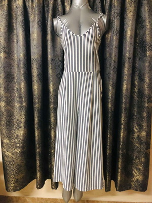 Sweewe one-piece jumpsuit new, size S/M, white and blue