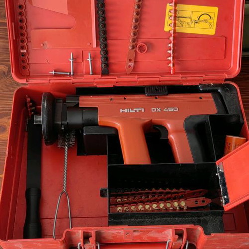 Hilti DX450 nail gun used with consumables