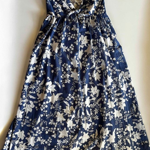 Zara long dress white and blue like new, size M