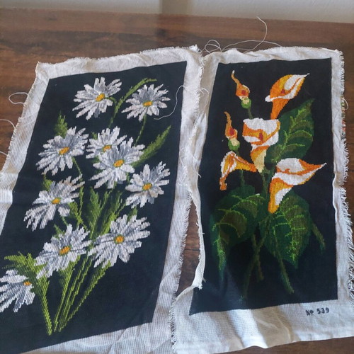 Embroidery canvases new, over 60 years old