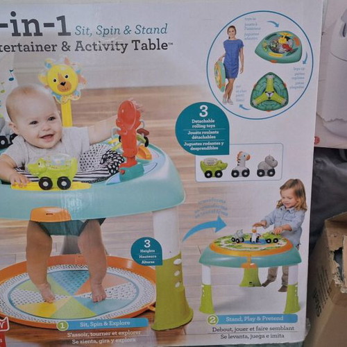 Infantino Sit Spin Stand Activity Table like new with music for 4+ months