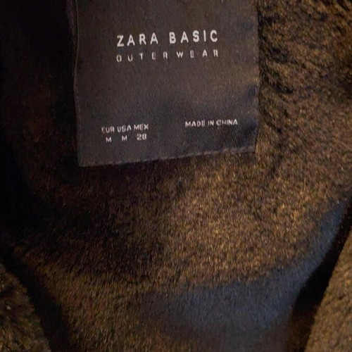 Zara women's blue jacket like new with fur lining