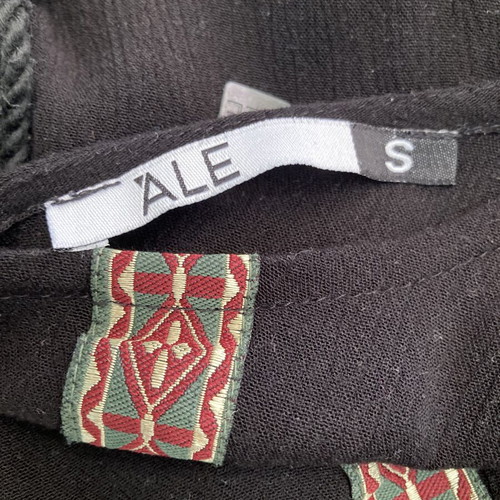 A.L.E. sleeveless black blouse with back ties