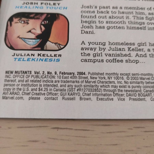 New Mutant Number 9 μεταχειρισμένο, Marvel comics, αγγλικά