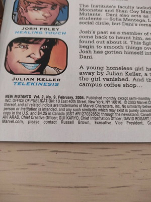 New Mutant Number 9 μεταχειρισμένο, Marvel comics, αγγλικά