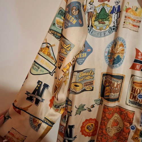 Never on Sunday by Nema Street Icons shirt dress maxi robe new