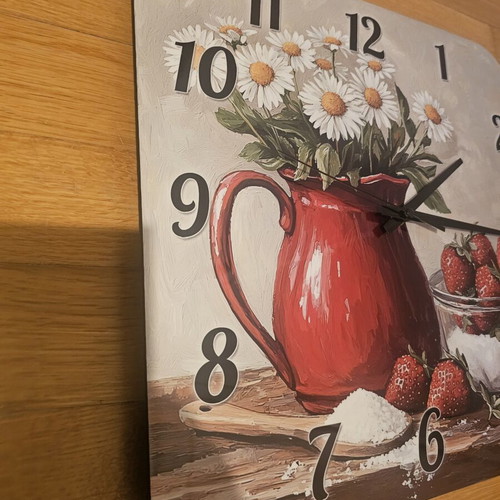 Decorative wall clock wooden, new, silent analog