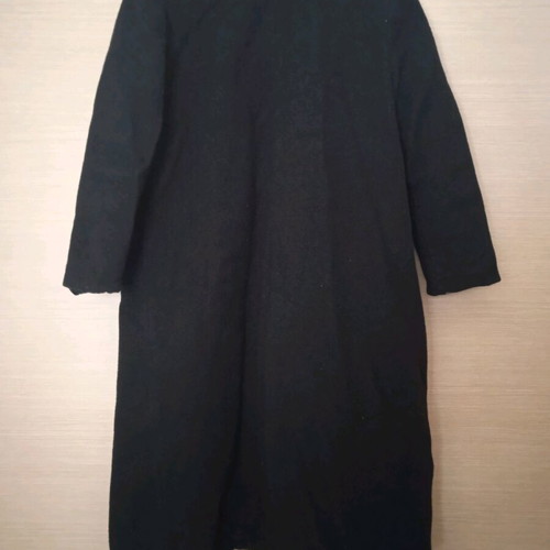 DUR women's wool coat used, with lining and buttons black
