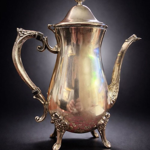 Vintage Leonard Silver Plate Coffee Pot new, heavy, decorative