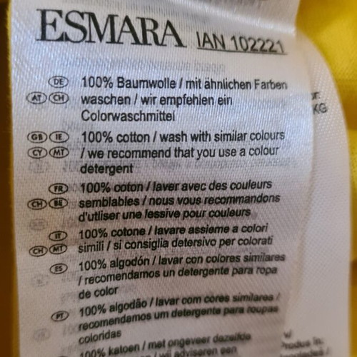Esmara women's turtleneck L-XL like new, yellow cotton fabric