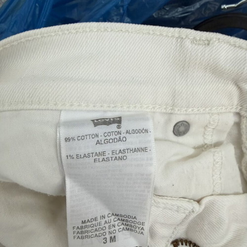 Levi's white women's jeans used, size M 38 10, altered length