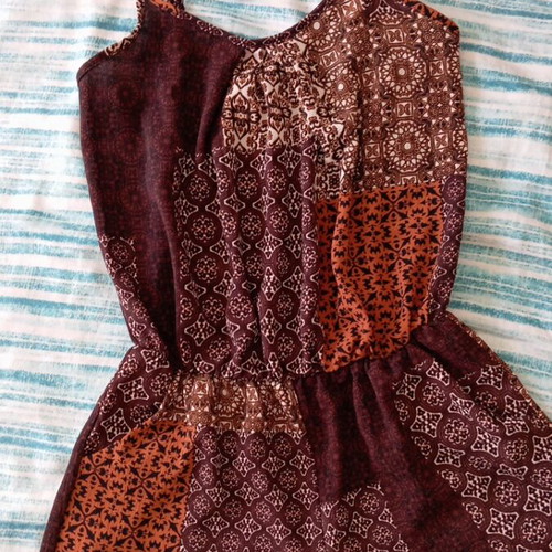 One-piece jumpsuit size 36 S like new, beige and brown