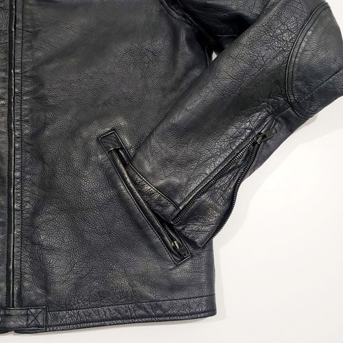 Superdry 111740 leather jacket with lining like new, size M-L, gray