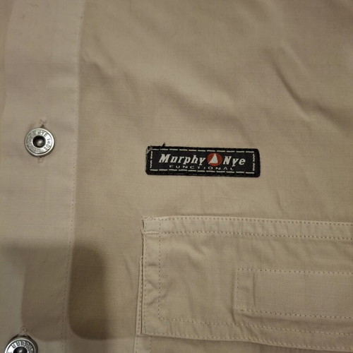 Men's Work Shirt Large beige like new, stable fabric