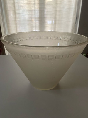 Vintage large glass fruit bowl used