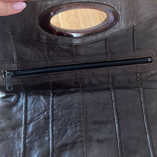 Leather envelope bag vintage brown new from Italy