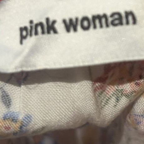 Floral skirt with decorative bow, like new, Pink Woman, size S